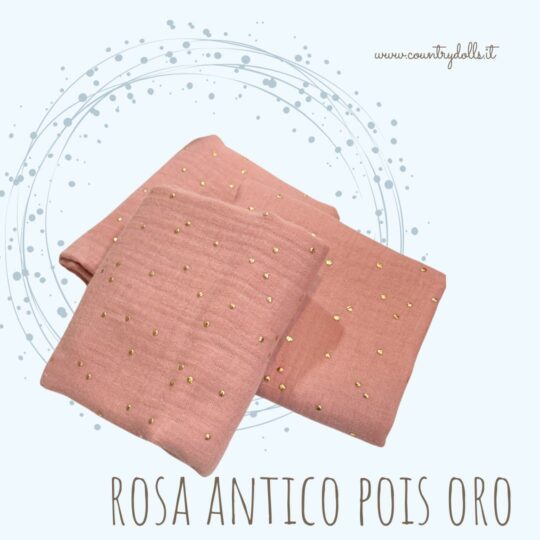 TEXCO2502 - ROSA ANTICO POIS ORO